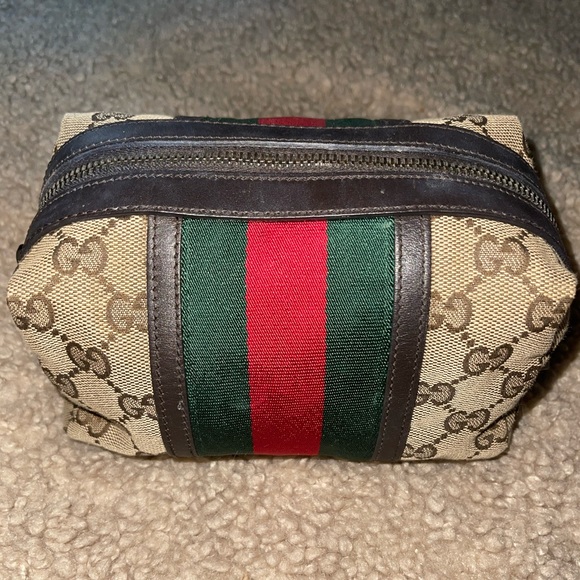 Gucci Bags Authentic Vintage Gucci Gg Canvas Cosmetic Pouch Poshmark